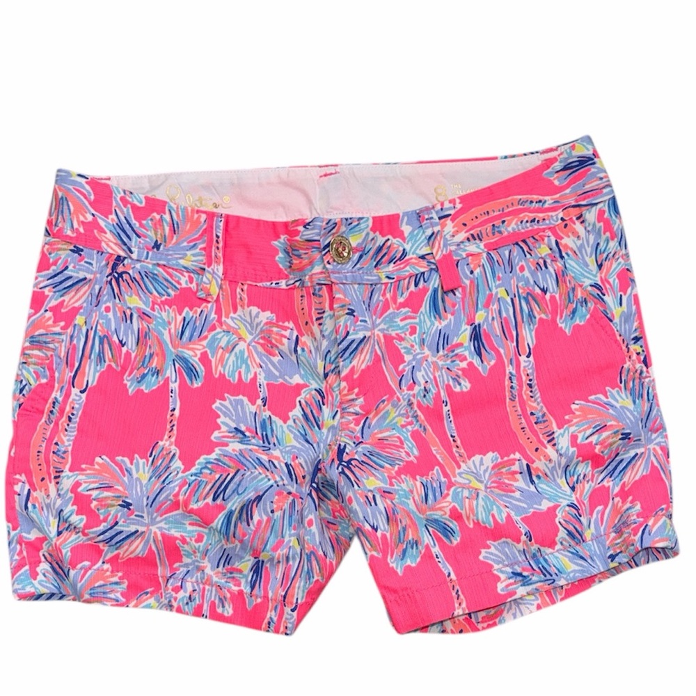 Lily Pulitzer The Callahan Short Chino Zip Fly Pockets Bright Colorful Flaw